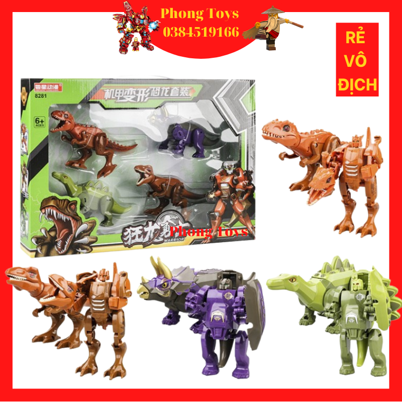 Mô hình khủng long bạo chúa dinosour t-rex biến hình robot người máy khủng long