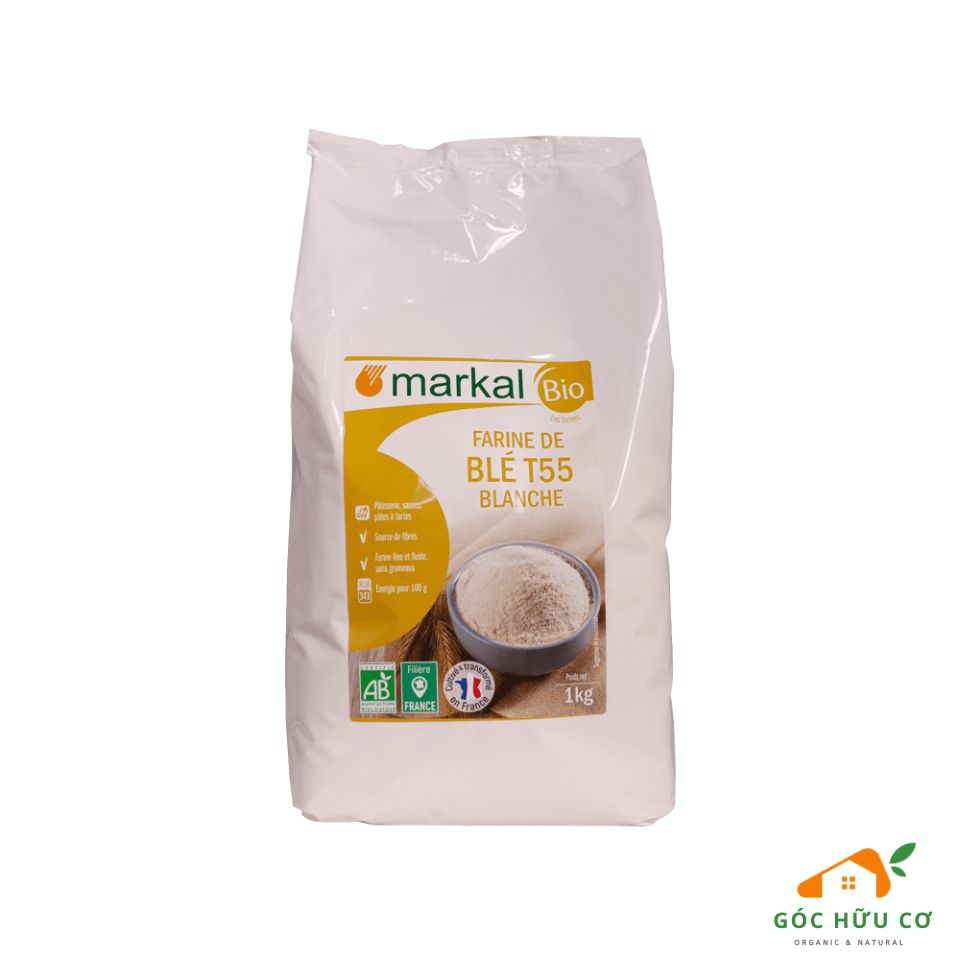 Bột mì đa dụng hữu cơ t55 markal organic wheat flour 1kg - bột mì hữu cơ cho bé - bột làm bánh - bột mỳ hữu cơ - bột mỳ organic - organicley