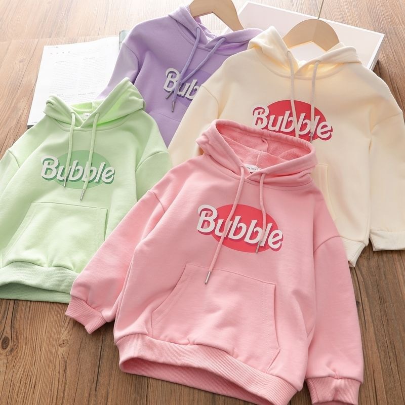 Áo Hoodie cho bé gái, áo dài tay bé gái size nhỡ đại chất da cá cao cấp BongKids