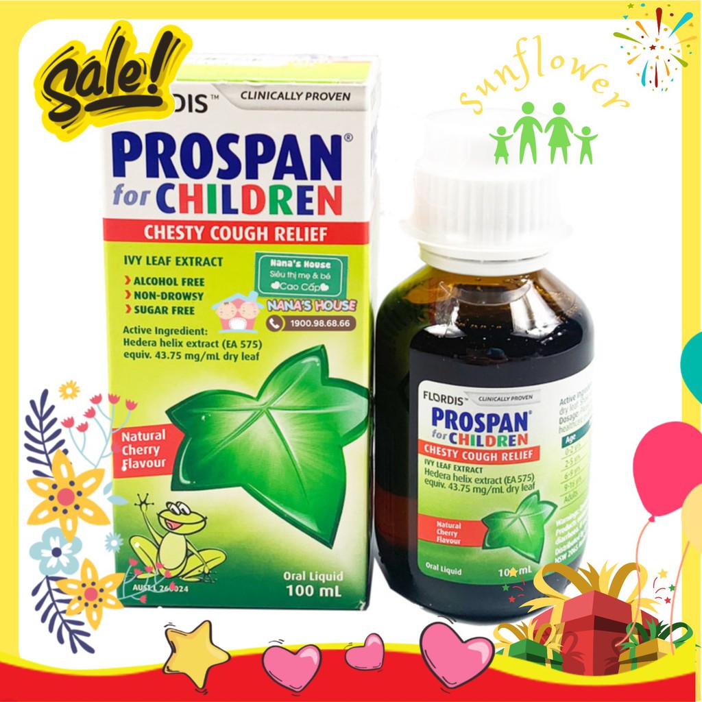 Siro ho cho trẻ em Prospan For Children 100ml của Úc