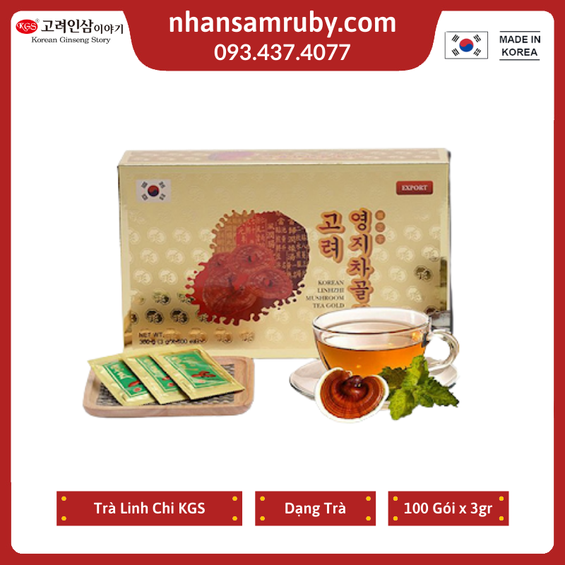 Trà linh chi hàn quốc kgs hộp 300gr .