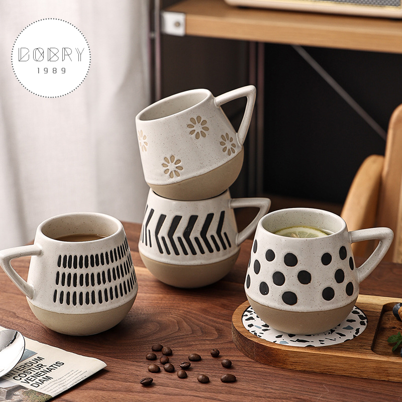 Ly Cafe gốm sứ, phong cách Nhật vintage cổ điển hoa văn tráng men vẽ tay thủ công chất lượng cao