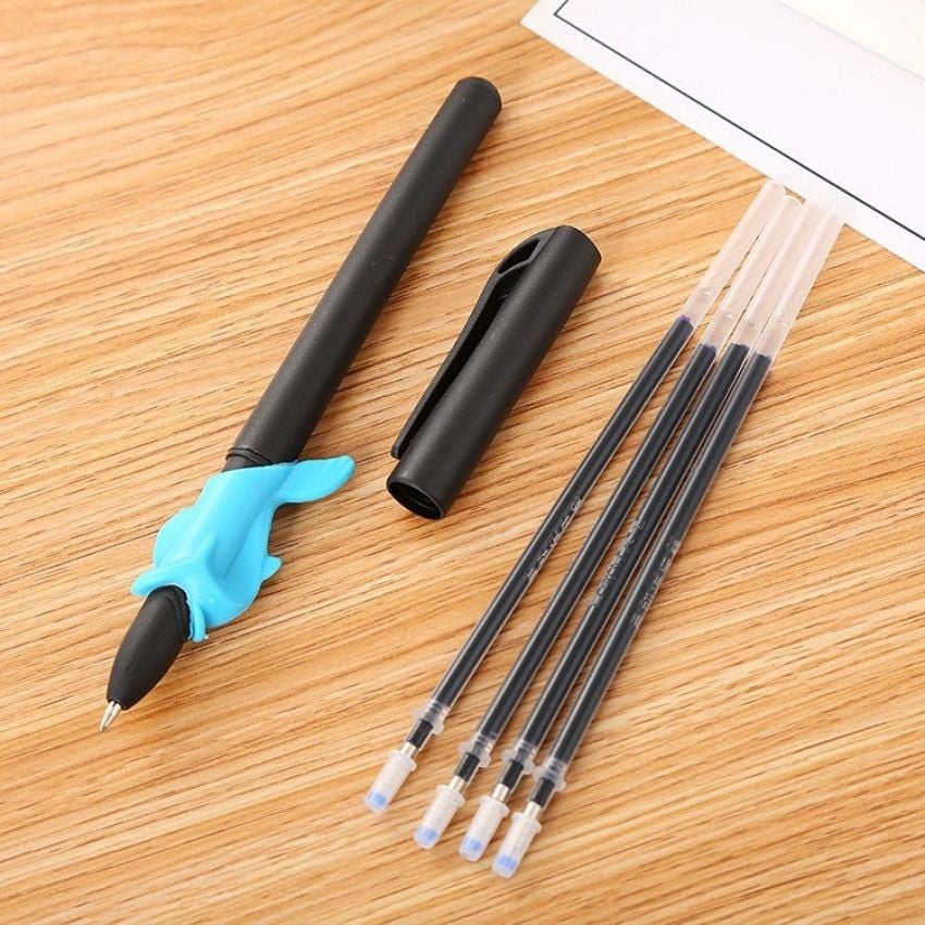 Bút mực tự xóa thần kì - Tặng kèm đệm bút tập viết và 3 ngòi dành cho bé - Mực tự biến mất sau khi viết