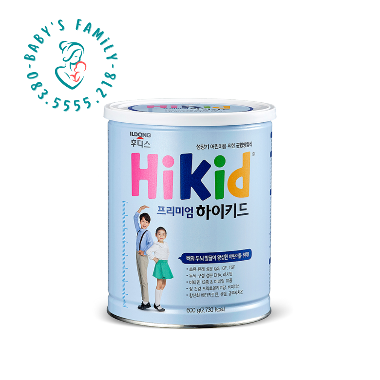 Sữa hikid premium - hikid tách béo tăng chiều cao - hộp 600g