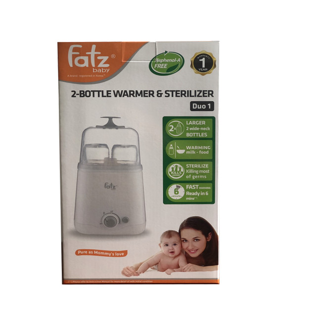 Máy hâm sữa hai bình cổ rộng thế hệ mới Fatz Baby FB3012SL