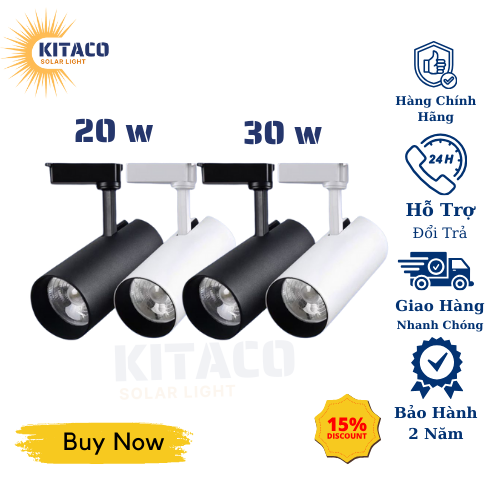 Đèn rọi ray cob,đèn ống bơ rọi cửa hàng công suất 20w / 30w kitaco trang trí shop quán showroom