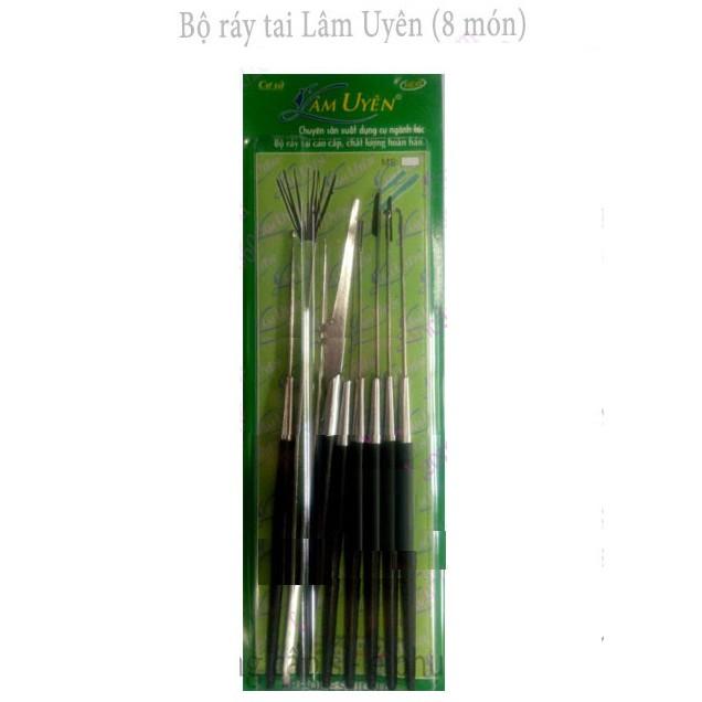 Bộ dụng cụ lấy ráy tai Lâm Uyên inox chuyên nghiệp 10 món...