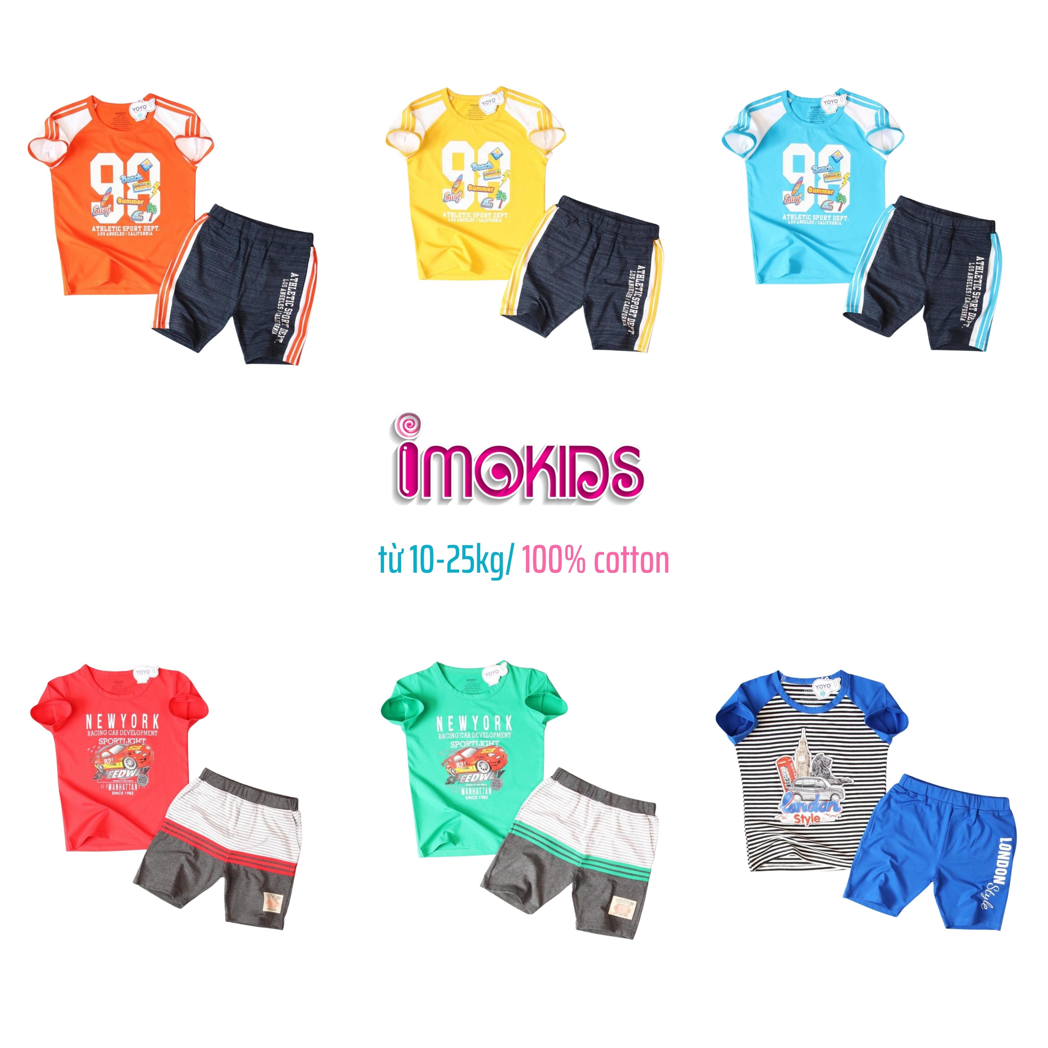 Bộ bé trai YoYo 10-25kg đồ bộ bé trai chất thun cotton 4 chiều cao cấp thấm hút mồ hôi quần áo bé trai hình hoạt hình 01