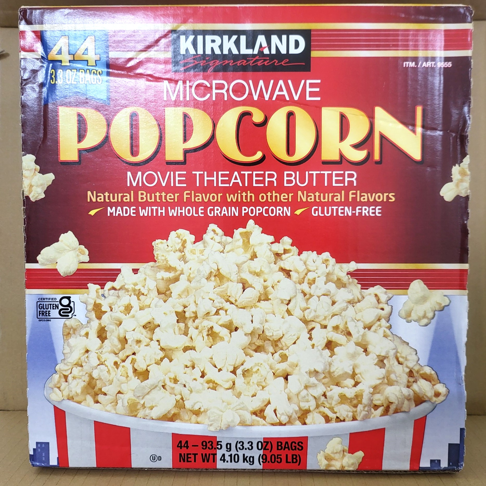 KIRKLAND [THÙNG 44 gói 93.5g] BẮP NỔ BƠ BẰNG LÒ VI SÓNG [USA] Microwave Popcorn Movie Theater Butter