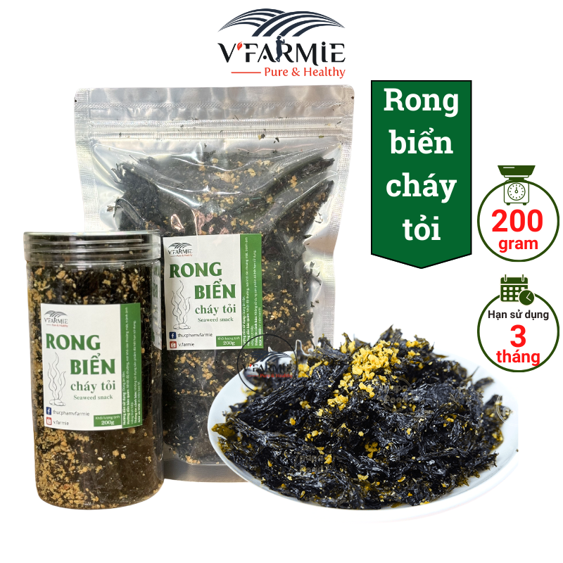 Rong biển cháy tỏi mè hũ 200g giòn ngon
