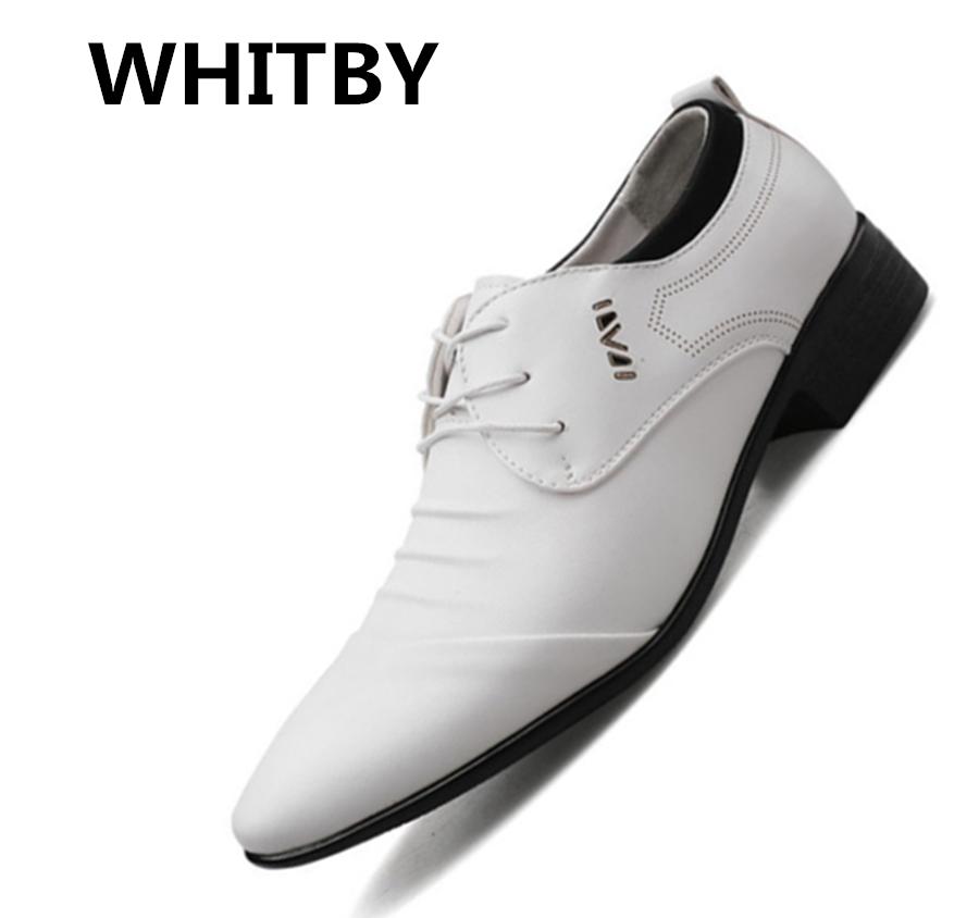 Brand WHITBY  Mens Formal Shoes Giày Da Thật Dáng Oxford Dành Cho Nam Giày Da Ý Trang Trọng Giày Đám Cưới Giày Da Cột Dây Năm