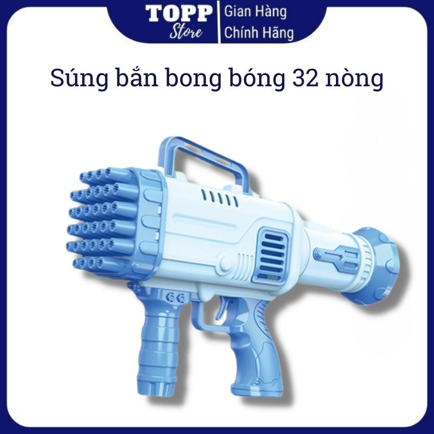 Súng bắn bong bóng 32 nòng, đồ chơi trẻ em bắn bong bóng siêu nhiều, súng bắn bong bóng cỡ lớn, súng thổi bong bóng xà phòng