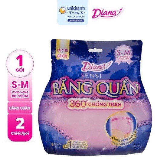 Băng vệ sinh đêm dạng quần,băng đêm dạng quần diana s-m / m - l