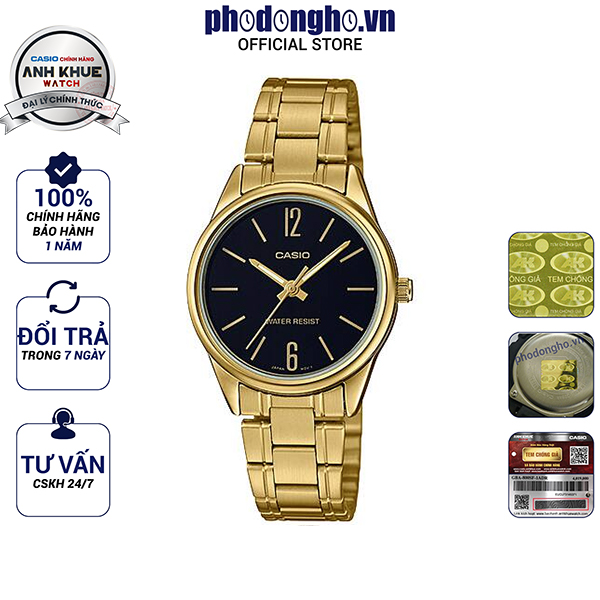 Đồng hồ nữ casio anh khuê ltp-v005g-1budf