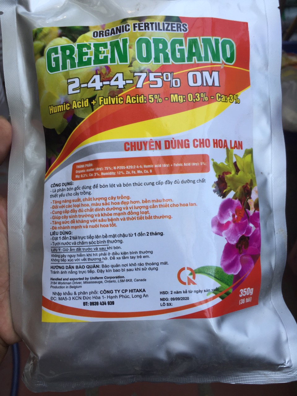Phân túi lưới hữu cơ Green Organo chuyên cho lan