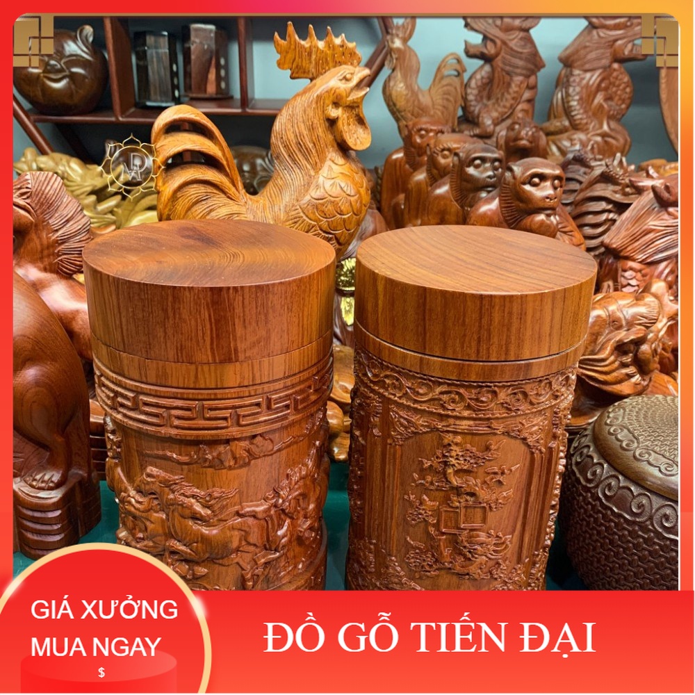 Hộp Đựng Trà (Chè) Bằng Gỗ  Bách Xanh, Gỗ Hương, Cao Cấp - Xuất Khẩu