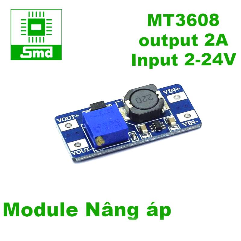 Module nâng áp 2A MT3608 (2-24V)