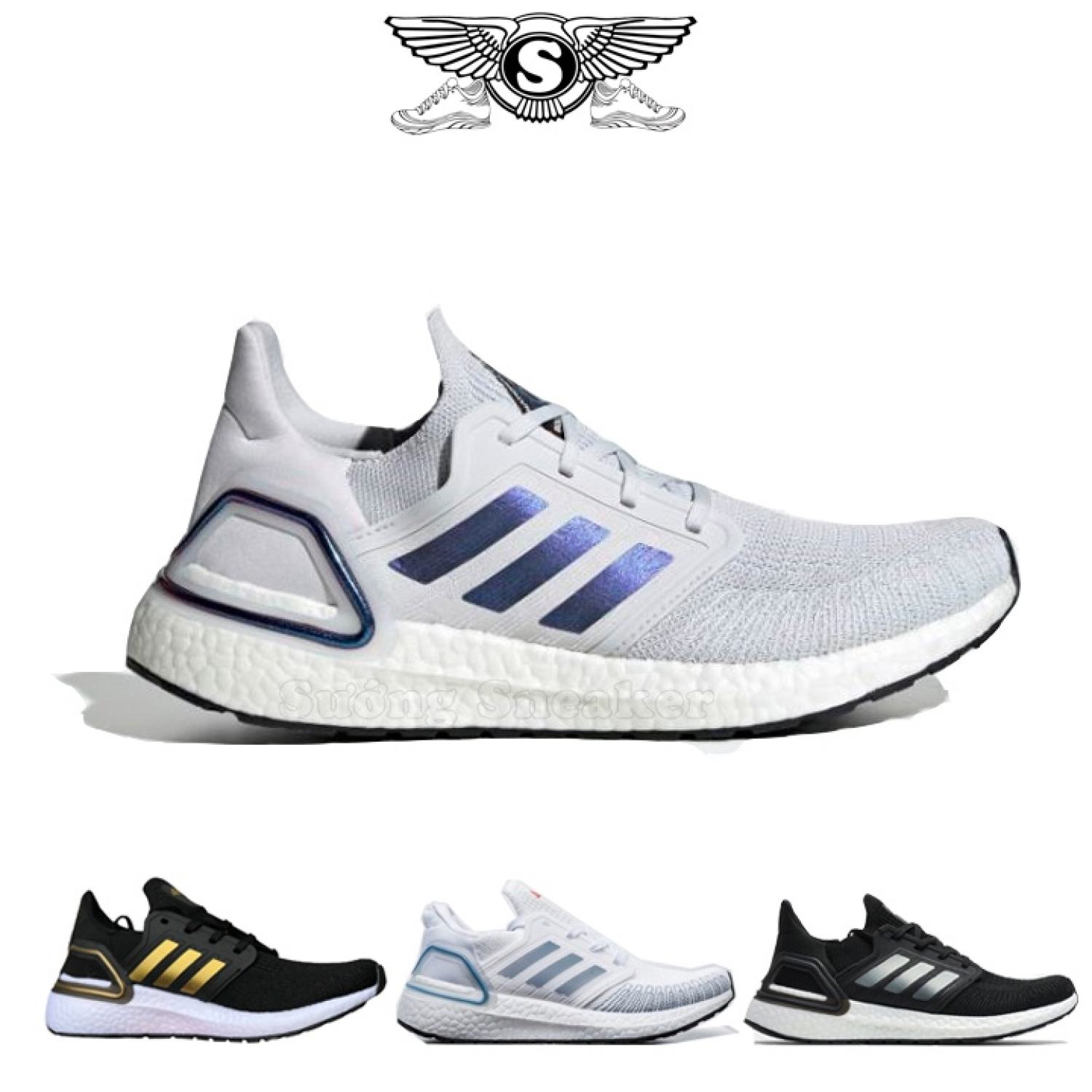 Sneaker Ultra boost 6.0 Xám Xanh Nam Nữ Sneaker Siêu Êm Cao Cấp [ Sướng Sneaker ]