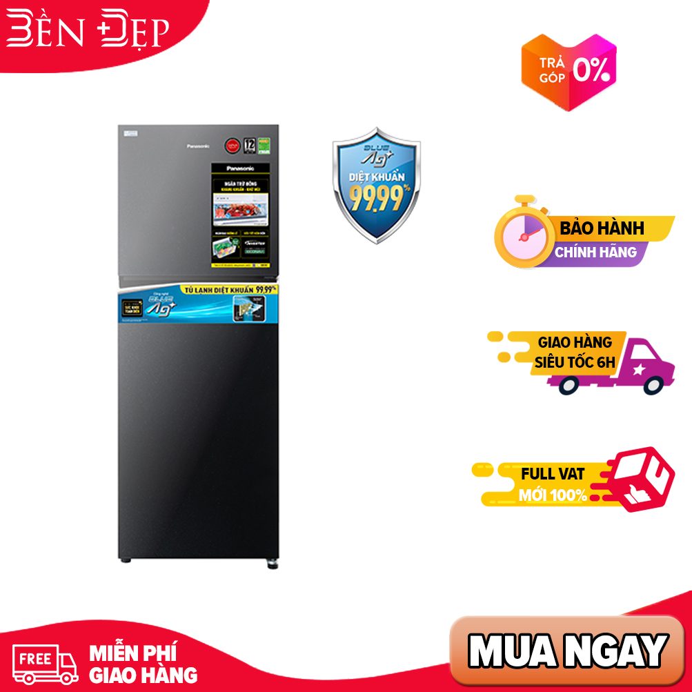 [TRẢ GÓP 0%] Tủ lạnh Panasonic Inverter 306 lít NR-TV341VGMV Mới 2021 (Giá áp dụng giao tại HN, HCM& các tỉnh liên hệ shop)