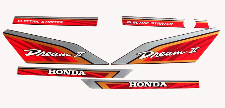 decan dán xe máy DREAM ll , tem DÁN sườn xe dream 2 ,tem lửa   hàng  cao cấp cho a e dân độ xe