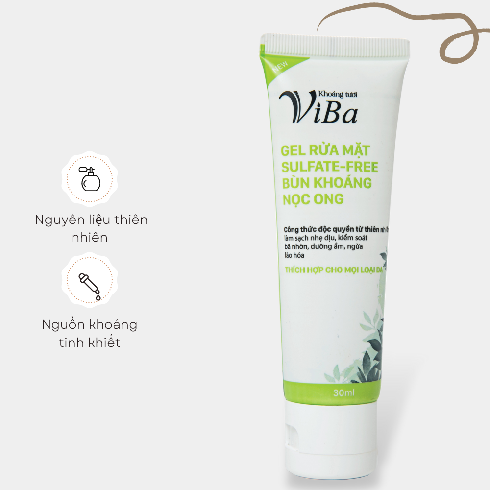 Sữa rửa mặt ViBa Sữa rửa mặt cho mọi loại da, kiểm soát nhờn, chống lão hoá