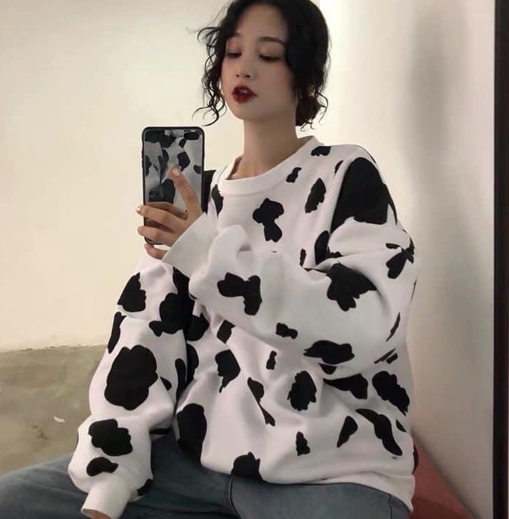 Huyen Trang Fashion TỔNG KHO Hot Trend 2020 Áo Sweater From Rộng Nam Nữ Bò Sữa PN7