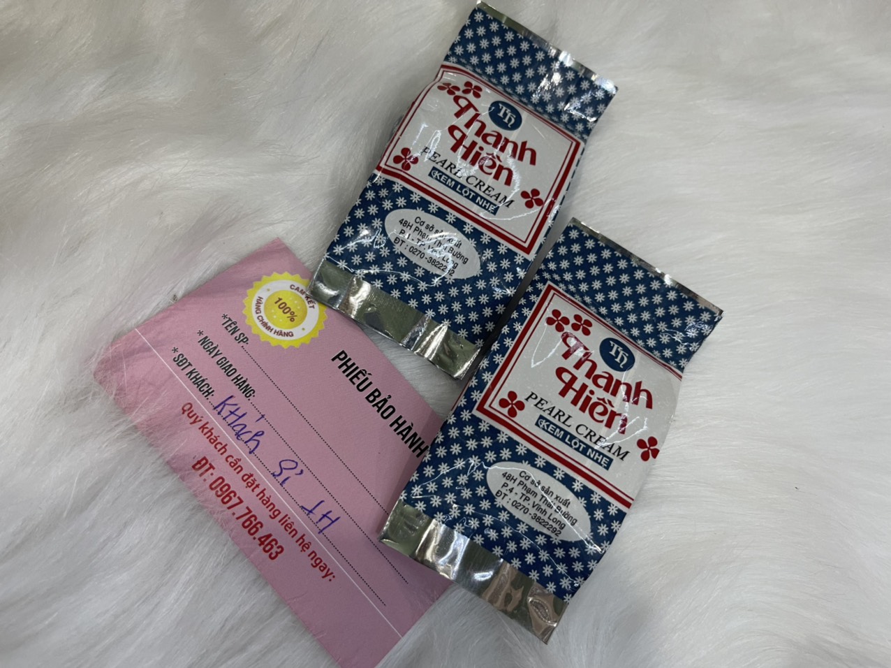 Hai hộp kem thanh hiền trộn hàng chuẩn