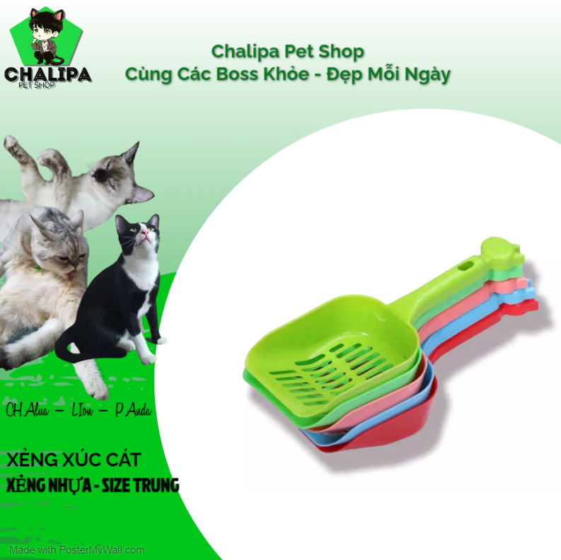 Xẻng xúc cát mèo bằng nhựa