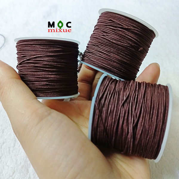 Dây dù lõi chun co giãn 0.6mm Dây xâu Hạt gỗ Chuỗi 108 tràng hạt xâu vòng Handmade tặng Kim xâu - Mộc mixue