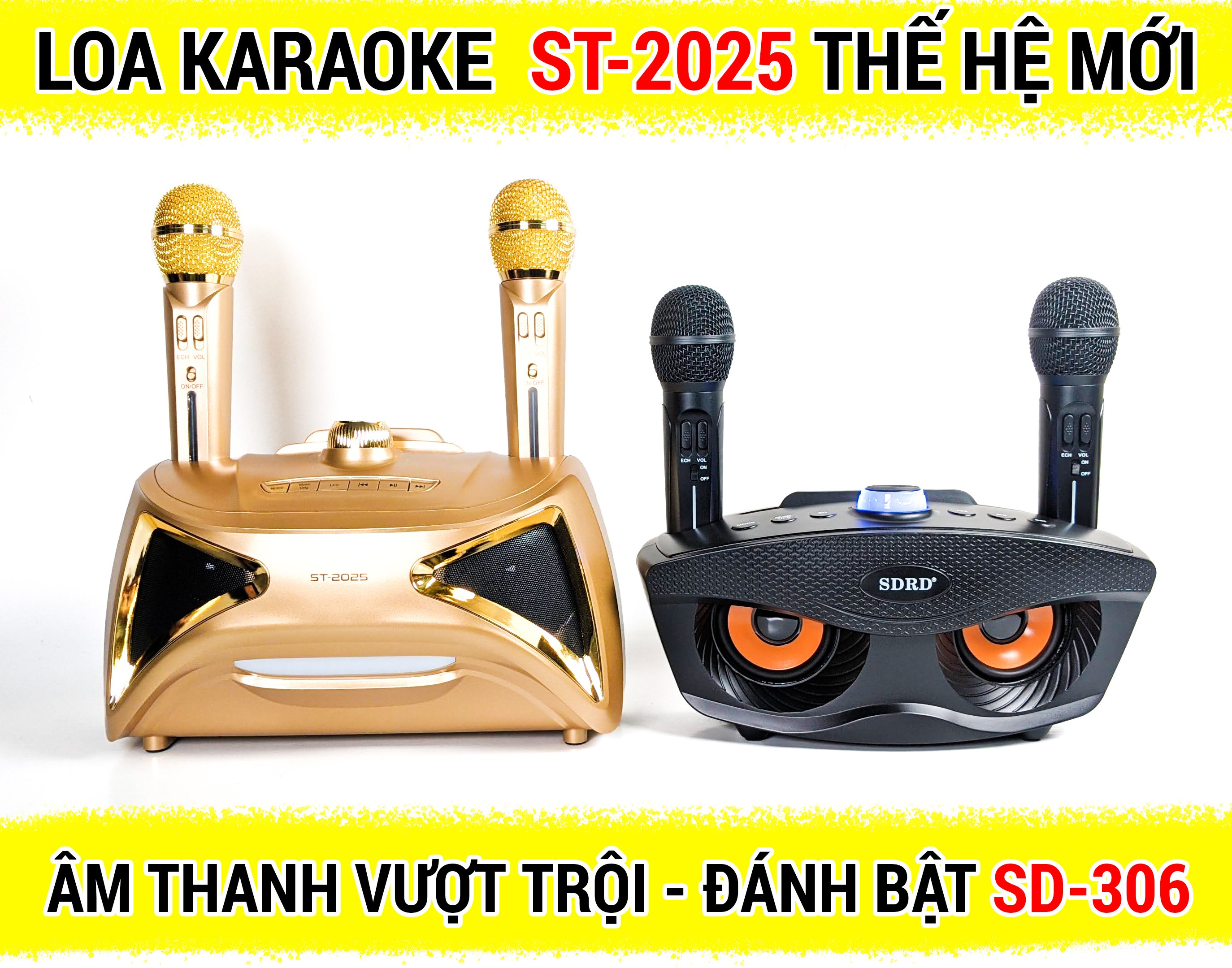Loa Hát Karaoke Bluetooth Cao Cấp, Kèm 2 Micro Không Dây, Loa Hát Karaoke Bluetooth Mini Có Kèm Mic SD-503 Loa Karaoke Xách Tay Nhỏ Gọn Âm Thanh Hay.