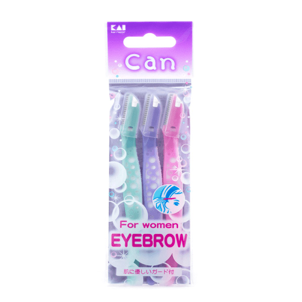 Set 3 dao cạo lông mày CAN KAI Nhật Bản nhựa cao cấp, kháng khuẩn