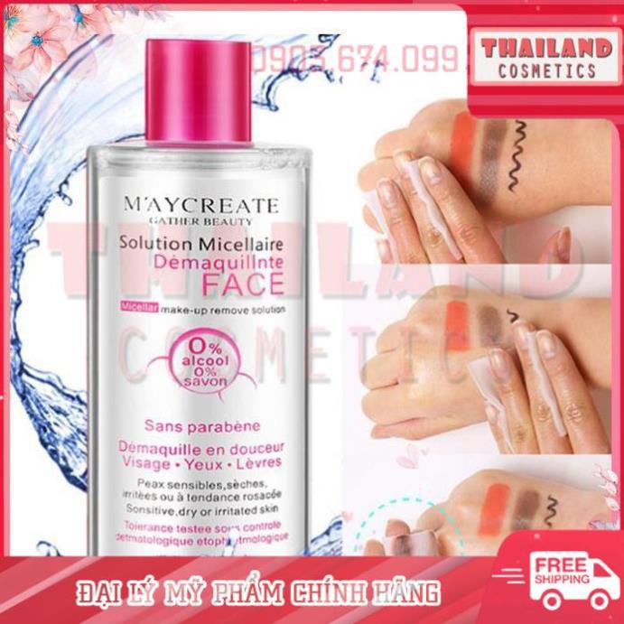 Thật 100% - nước tẩy trang maycreate suối khoáng 300ml - 07.24