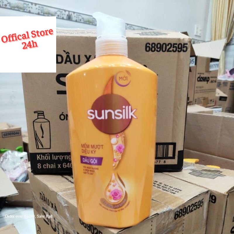 Dầu gội Sunsilk bồ kết óng mượt rạng ngời 900g