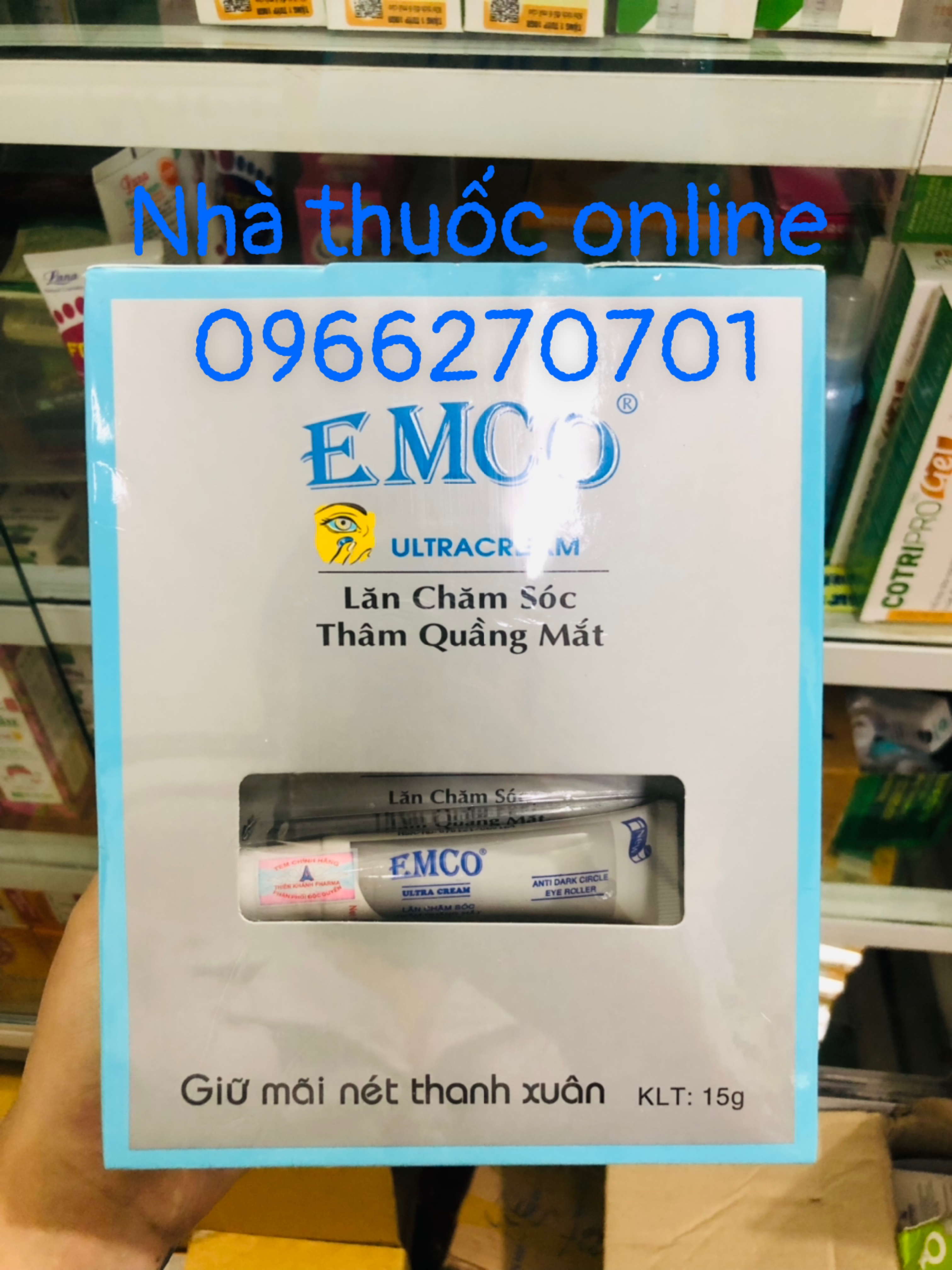 Emco lăn chăm sóc thâm quầng mắt.tuýp 15 g