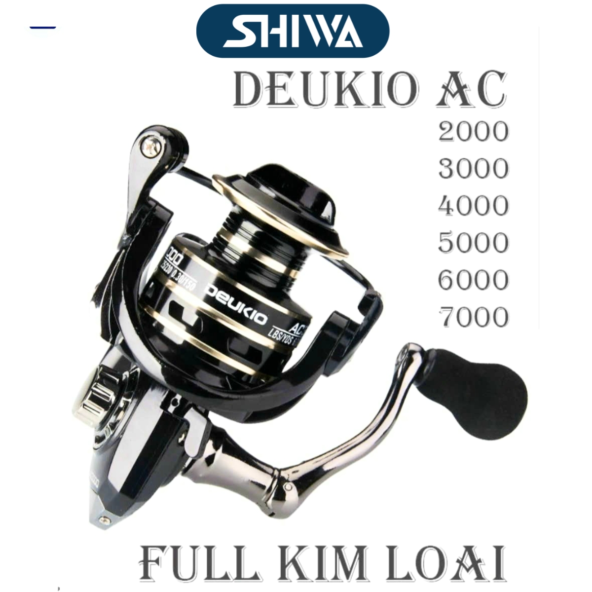 Máy Câu Cá Full Kim Loại DEUKIO AC - Máy Câu Cá, Máy Câu Kim Loại , Máy Câu Cá Giá Rẻ , Máy Câu Cao Cấp , Đồ Phụ Kiện Câu Cá ,  Đủ Size : AC2000, AC3000, AC4000, AC5000, AC6000, AC7000 ĐỒ CÂU SHIWA