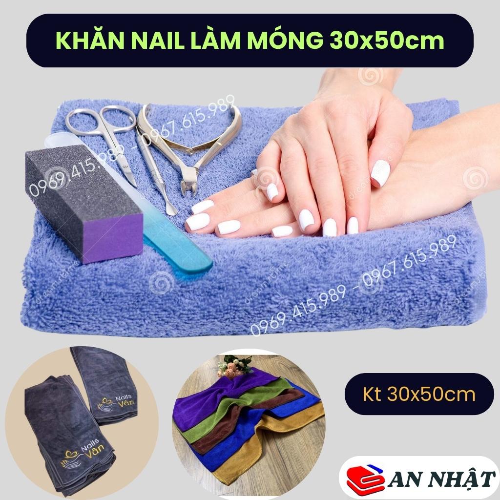 Khăn nail khăn làm móng siêu mềm hình chữ nhật - kích thước 30*50cm