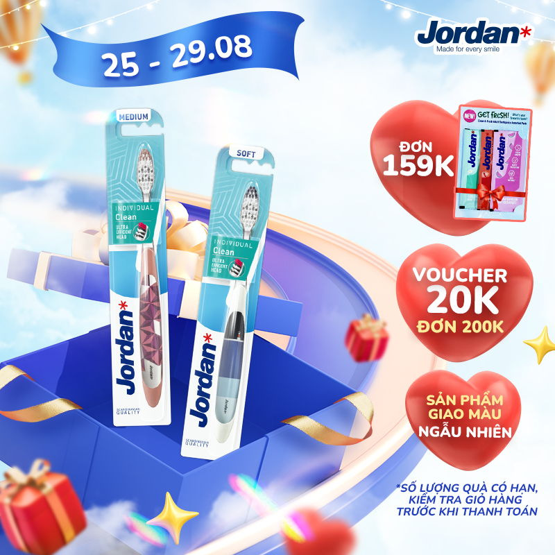 Bàn chải đánh răng Jordan Individual Clean