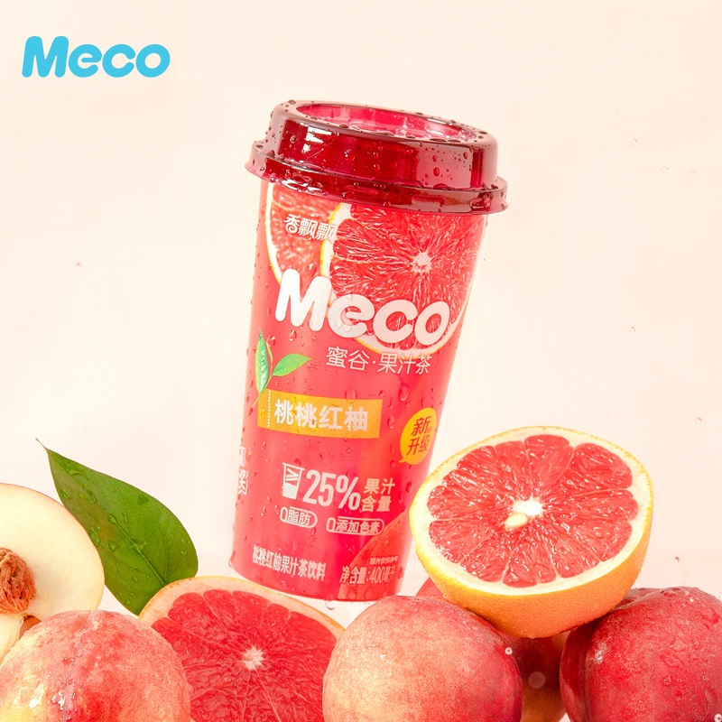 Trà hoa quả Meco vị Đào bưởi 400ml [Hàng Nhập Khẩu]