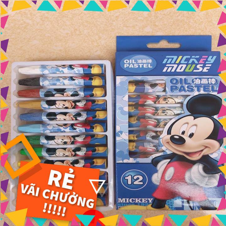 Màu Sáp Dầu 12 Màu Mickey 1 Hộp