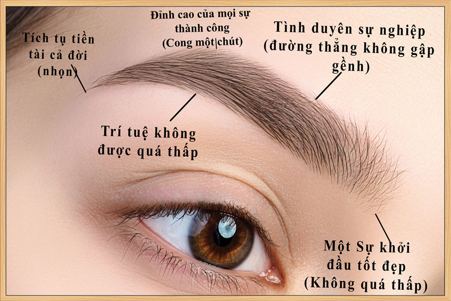Tranh dán tường Phun xăm thẩm mỹ lông mày phong thủy TDY294 longmay K up in PP kim sa nhiều kích thước