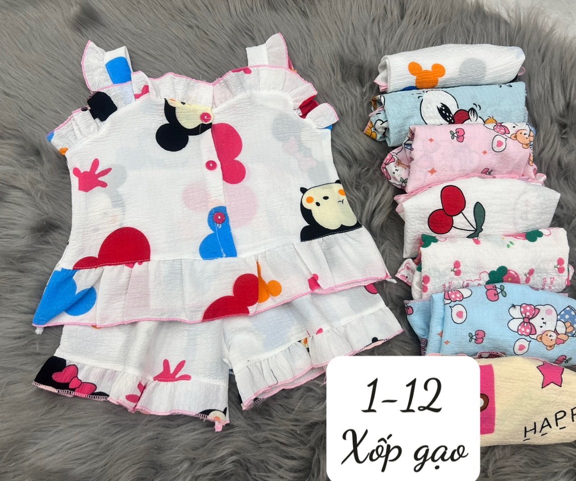 Bộ xốp gạo hai dây bé