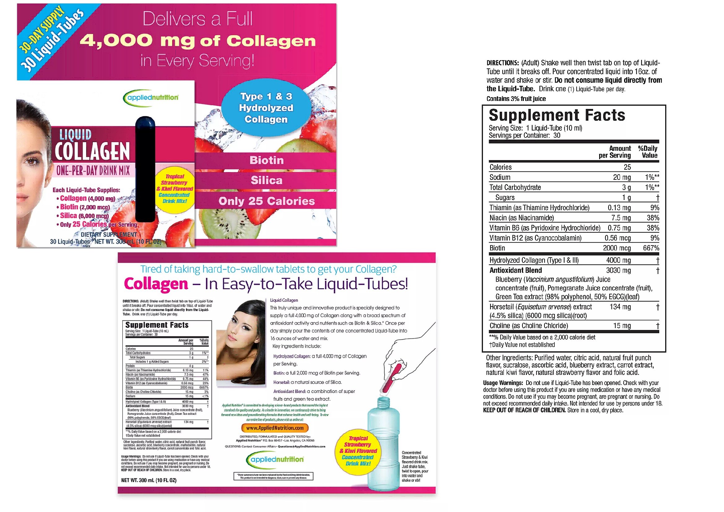 Collagen Cô Đặc Liquid Collagen One Per Day Drink Mix Hộp 30 Ống Của Mỹ.