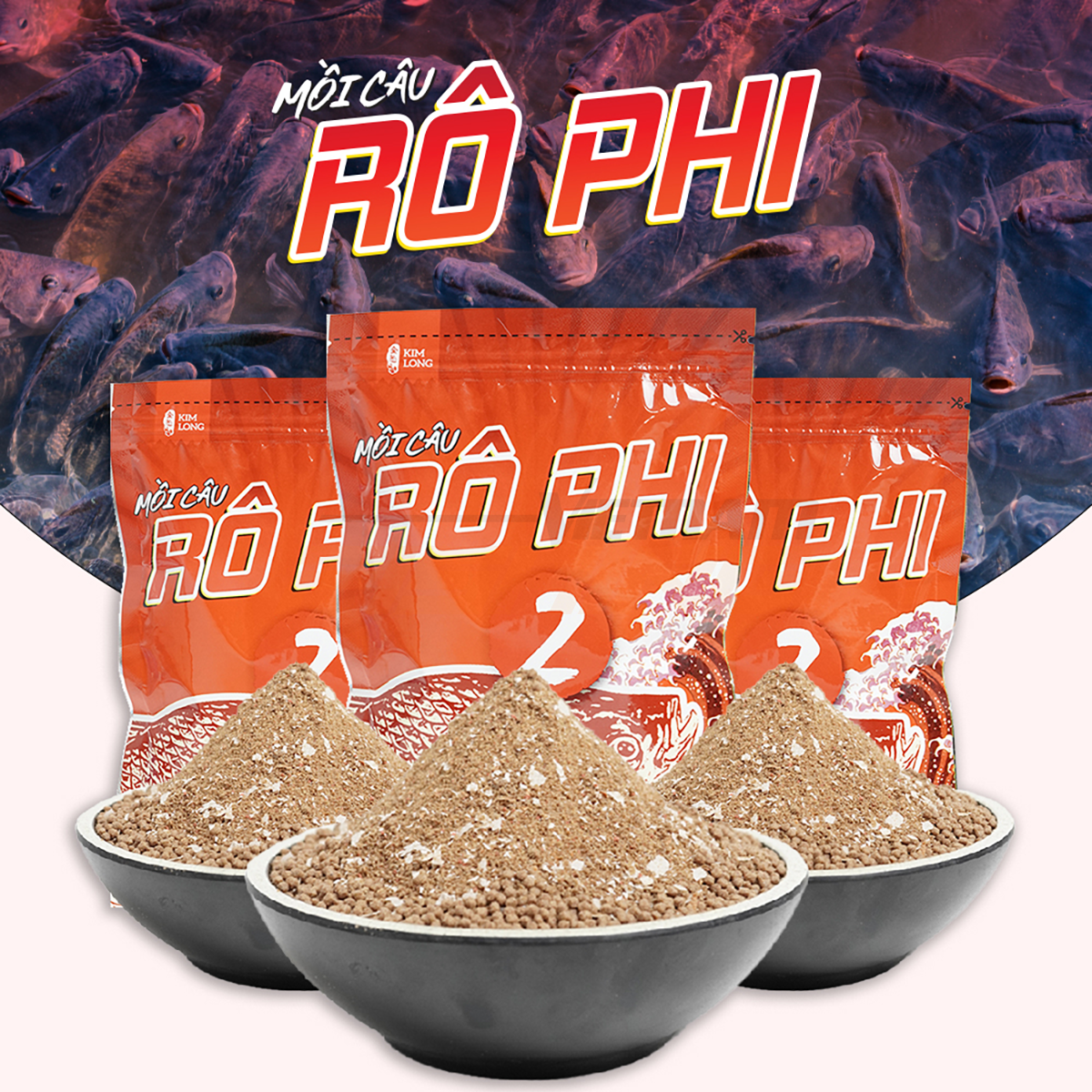 Mồi câu rô phi kim long số 2