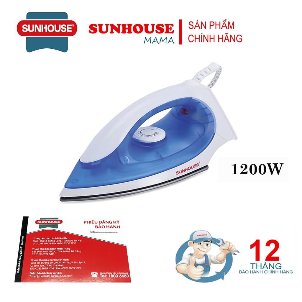 Bàn là khô sunhouse shd1072 - bảo hành 12 tháng