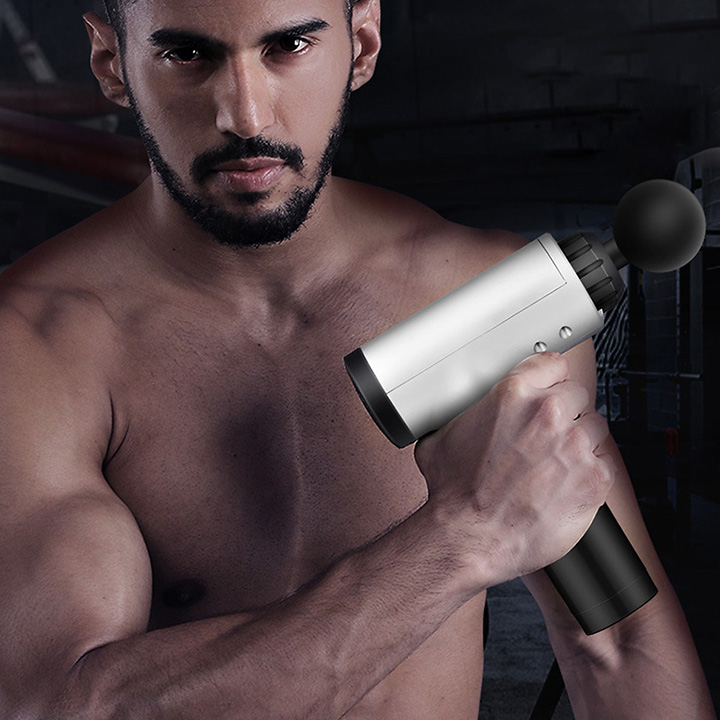 Máy massage cầm tay đa năng 4 đầu FASCIAL GUN Thế Hệ Mới