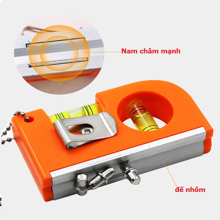 [ 1 CÂY ] THƯỚC THỦY CÓ NAM CHÂM MINI CÓ MÓC KHÓA TIỆN ÍCH - DIY001.955