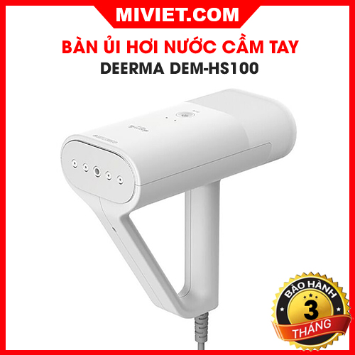 Bàn ủi hơi nước cầm tay deerma dem-hs100 - công suất 1000w - bảo hành 3 tháng
