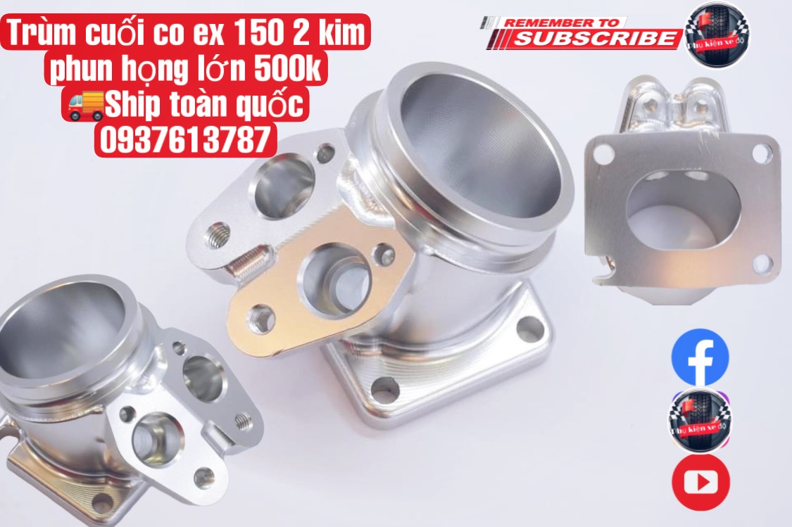 Co xăng ex 150 2 kim phun họng lớn