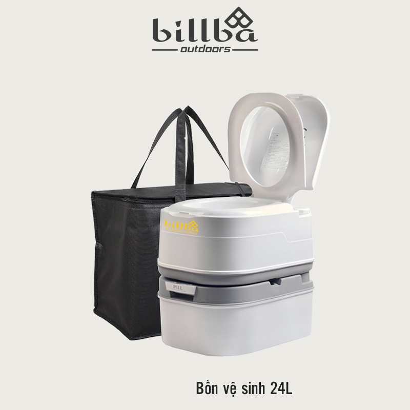 Bồn cầu vệ sinh di động mobihome dã ngoại 24L. Toilet dã ngoại cắm trại ngoài trời hay người cao tuổ