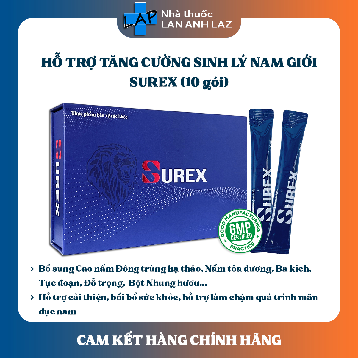 SUREX - Giúp bổ thận, tráng dương, tăng cường sinh lý nam giới.
